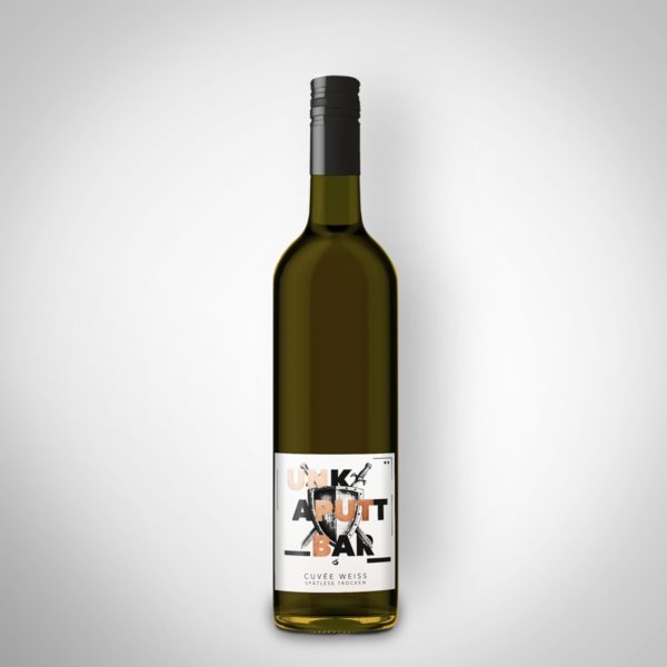 UNKPAUTTBAR Cuvée-Weiß trocken ist ein spritzig, fruchtiger Weißwein