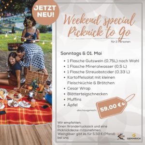 Weekend Special Picknick to Go - Weingut und Edelbrennerei Gemmrich